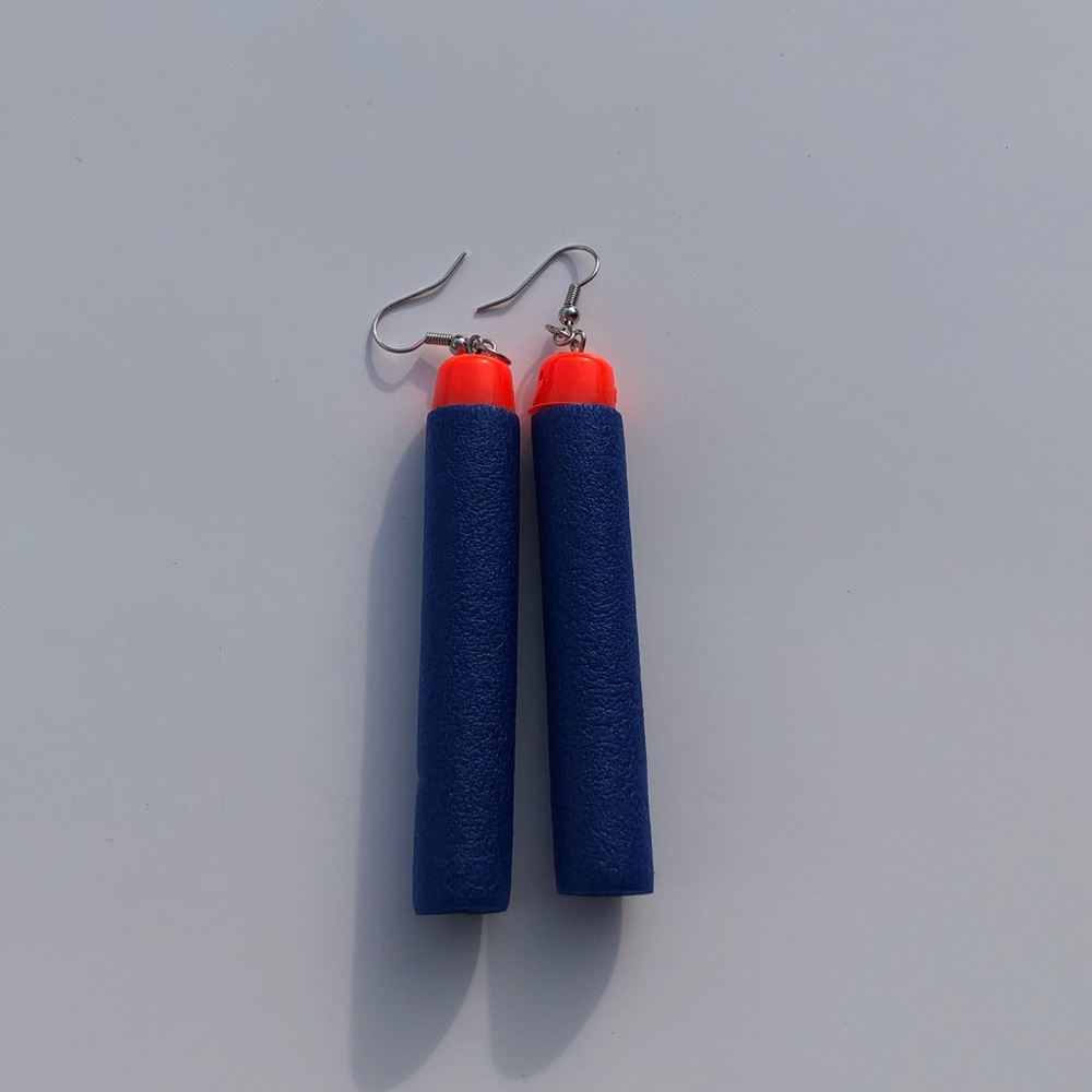 Nerf Gun Earrings-Blue 🧩
